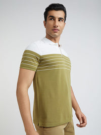 Park Avenue Men Colourblocked Polo Collar Slim Fit T-shirt