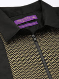 House of Pataudi Pure Cotton Zari Work Chevron Opaque Party Shirt