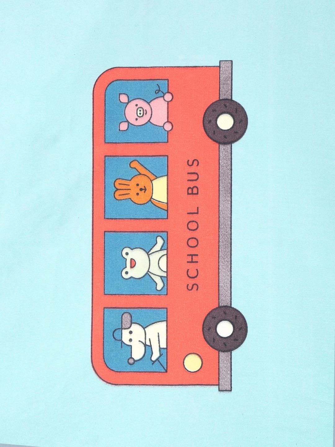 KLOTTHE Blue & Red Printed 300 TC Fitted Double King Bedsheet with 2 Pillow Covers