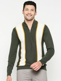 Being Human Colourblocked Half Zip Pullover