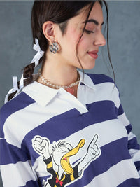 Bewakoof Looney tunes Printed Polo Collar Oversized T-Shit