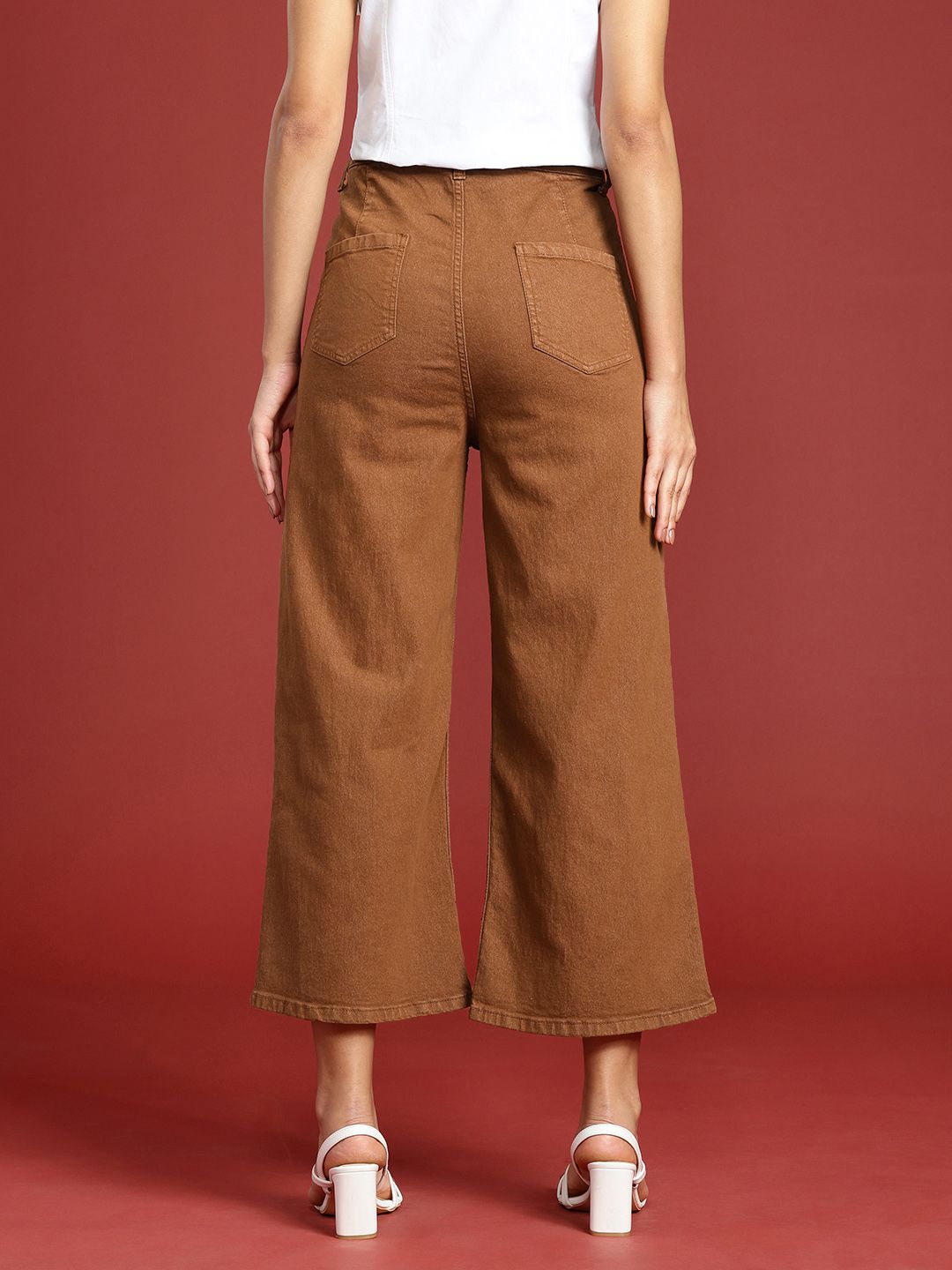 all about you Women Wide Leg High-Rise Stretchable Jeans