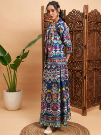 Shae by SASSAFRAS Floral Printed Blazer With Skirt Co-Ords