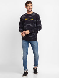 SPYKAR Camouflage Printed Pullover Sweatshirt