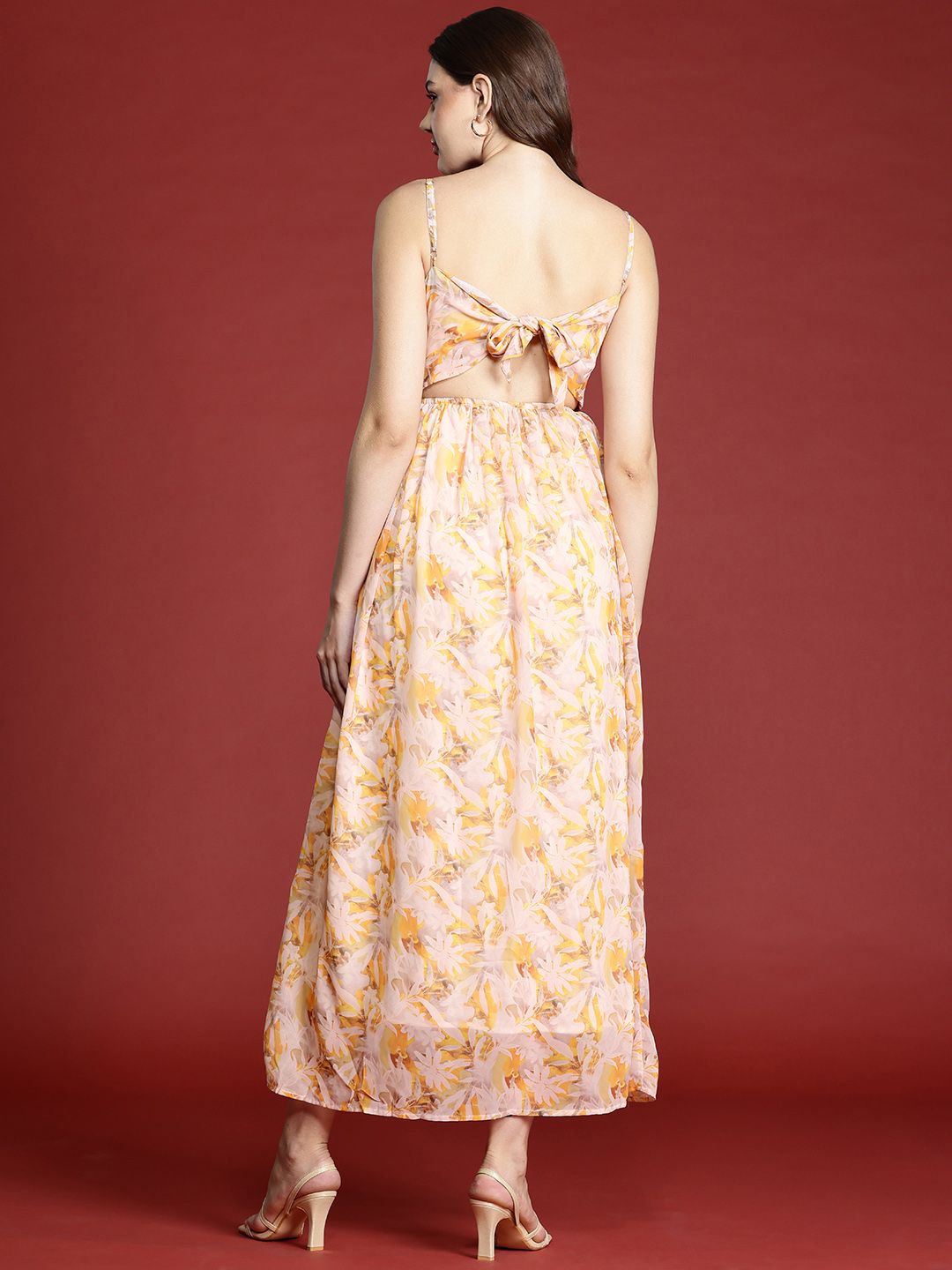 all about you Floral Print Cut-Out Maxi Dress