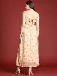 all about you Floral Print Cut-Out Maxi Dress