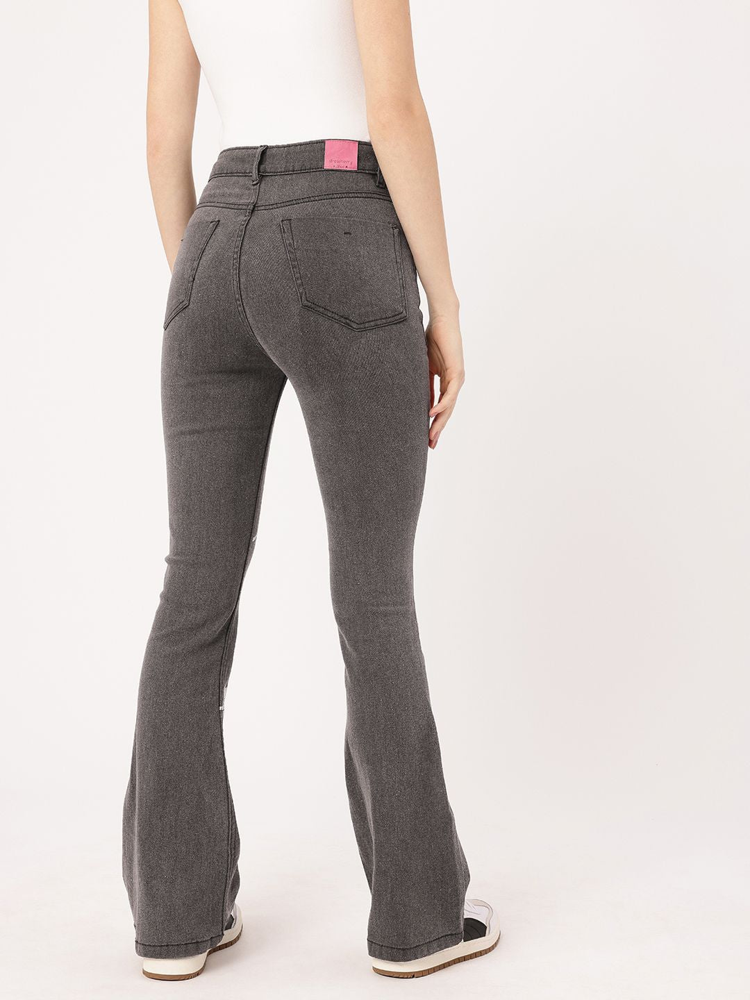 DressBerry Women Soft Touch Flared Fit Light Fade Printed Jeans