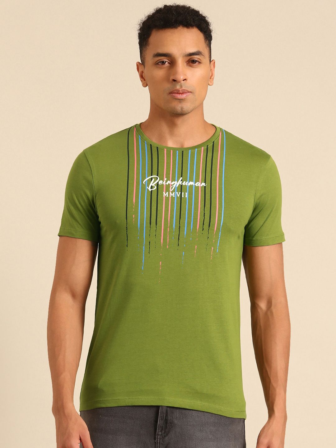 Being Human Typography Printed Pure Cotton T-shirt