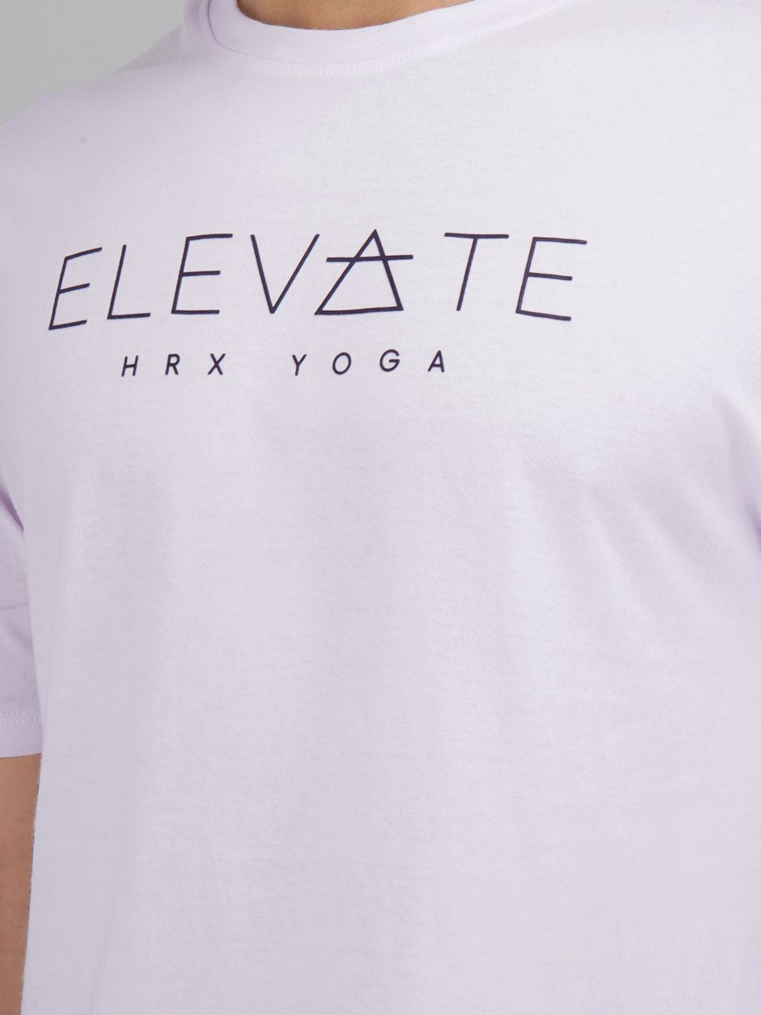 HRX by Hrithik Roshan Typography Printed Pure Cotton Relaxed Fit Yoga T-shirt