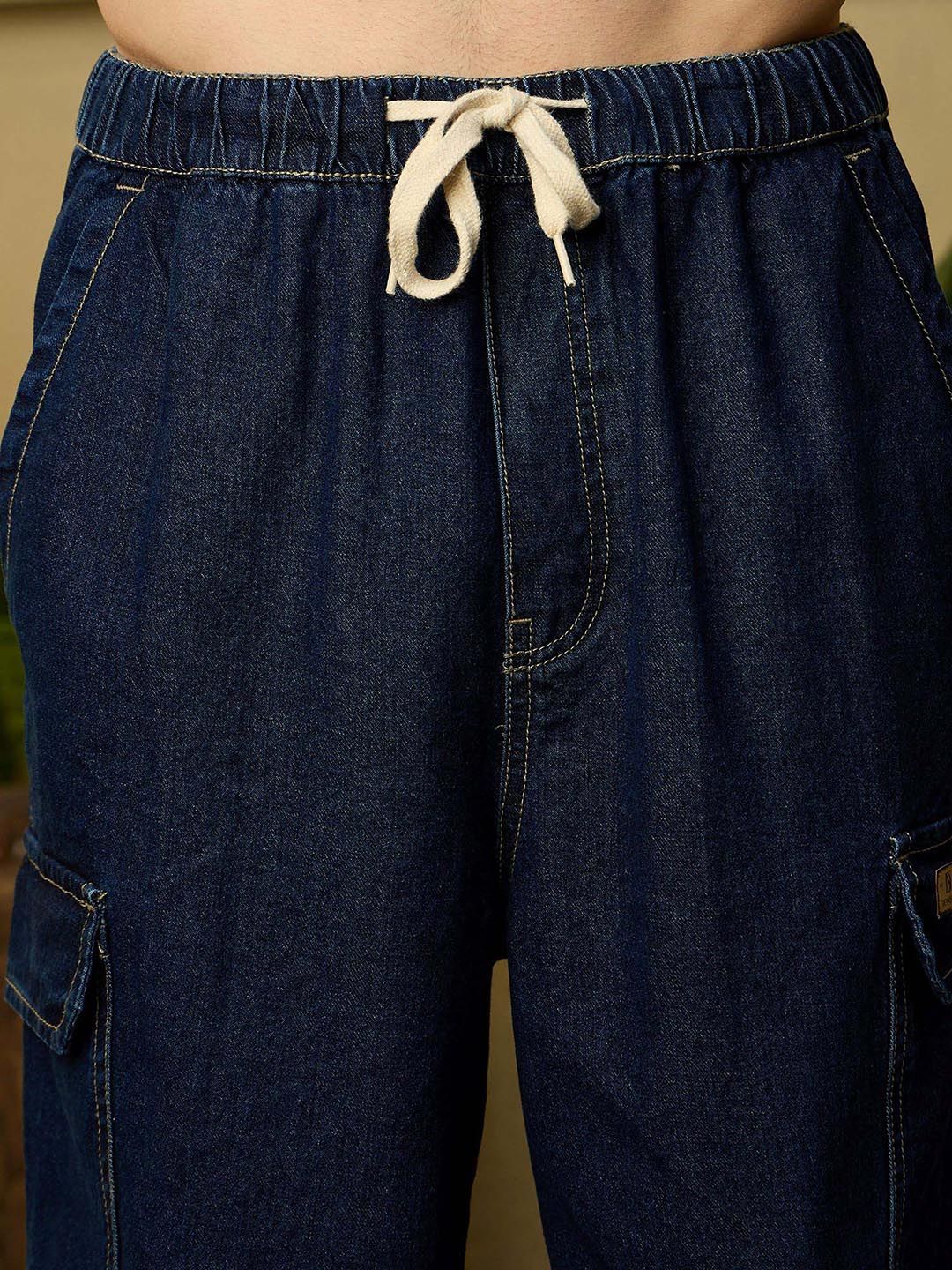 DENNISON Korean Baggy Fit Cargo Jeans