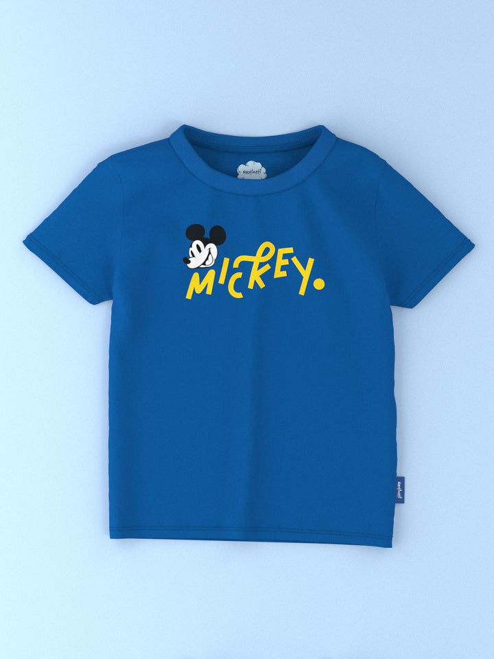 Nauti Nati Boys Pack Of 2 Mickey Mouse Printed Antimicrobial Cotton T-shirts