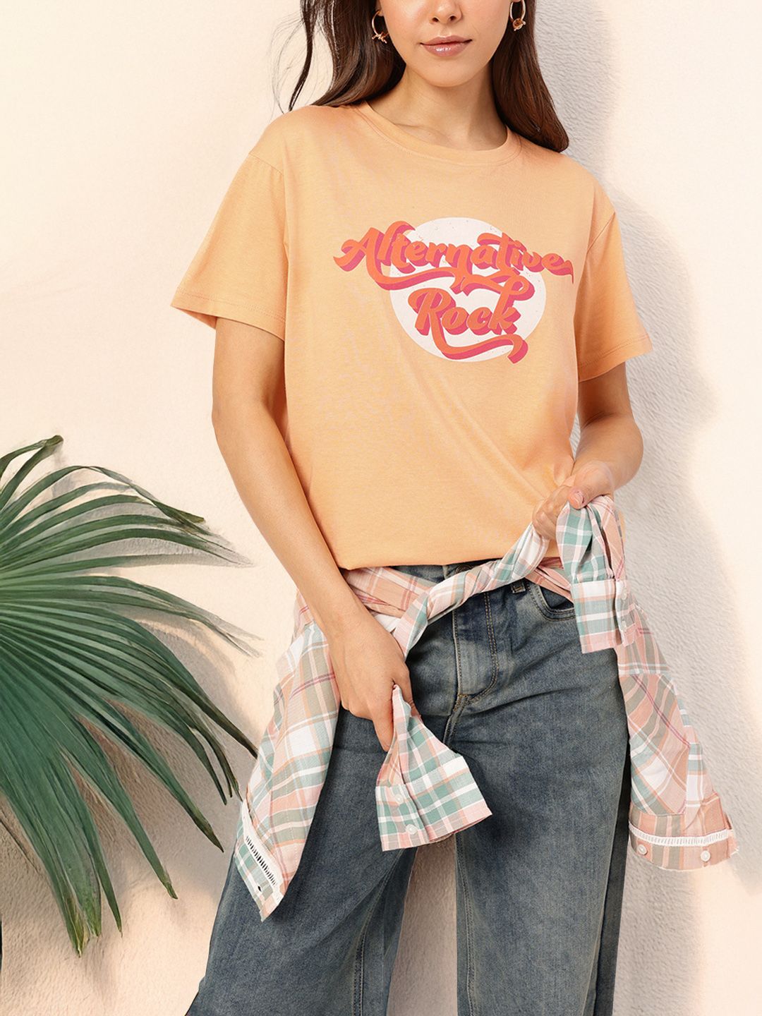 DressBerry Alternative Rock Printed Relaxed T-shirt