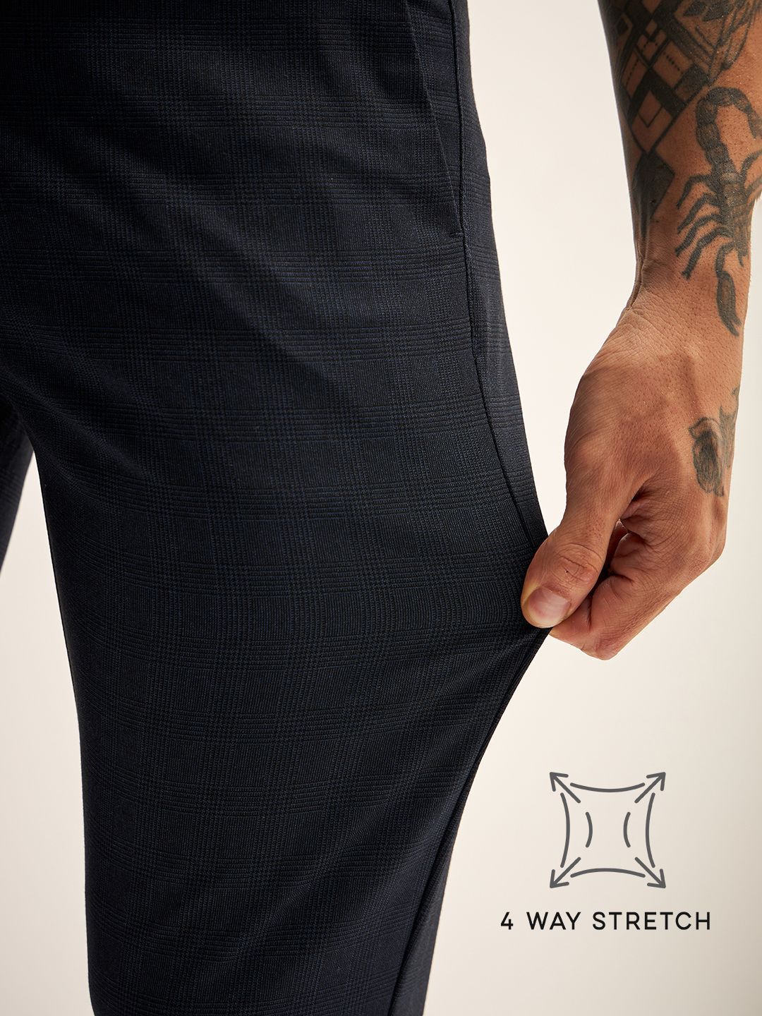 THE BEAR HOUSE Men Slim Fit Chinos Trousers