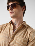 VASTRADO Men Classic Slim Fit Opaque Striped Casual Shirt