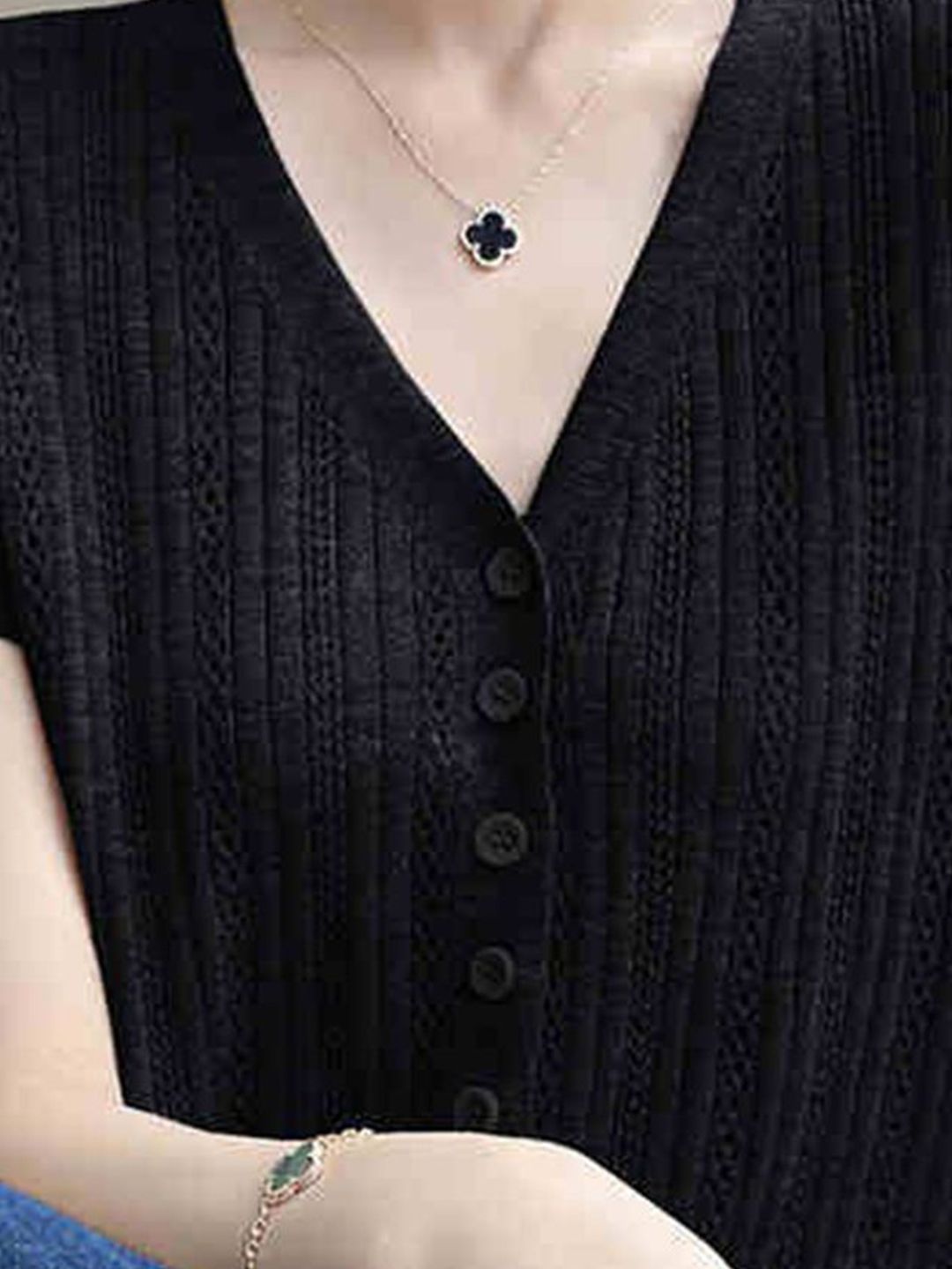 DressBerry Women Ribbed Shirt Style Top