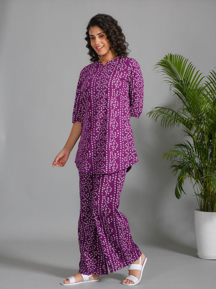 SANSKRUTIHOMES Women Pure Cotton Printed Night suit
