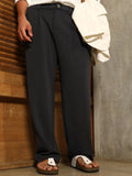 Campus Sutra Men Comfort Pleated Trousers