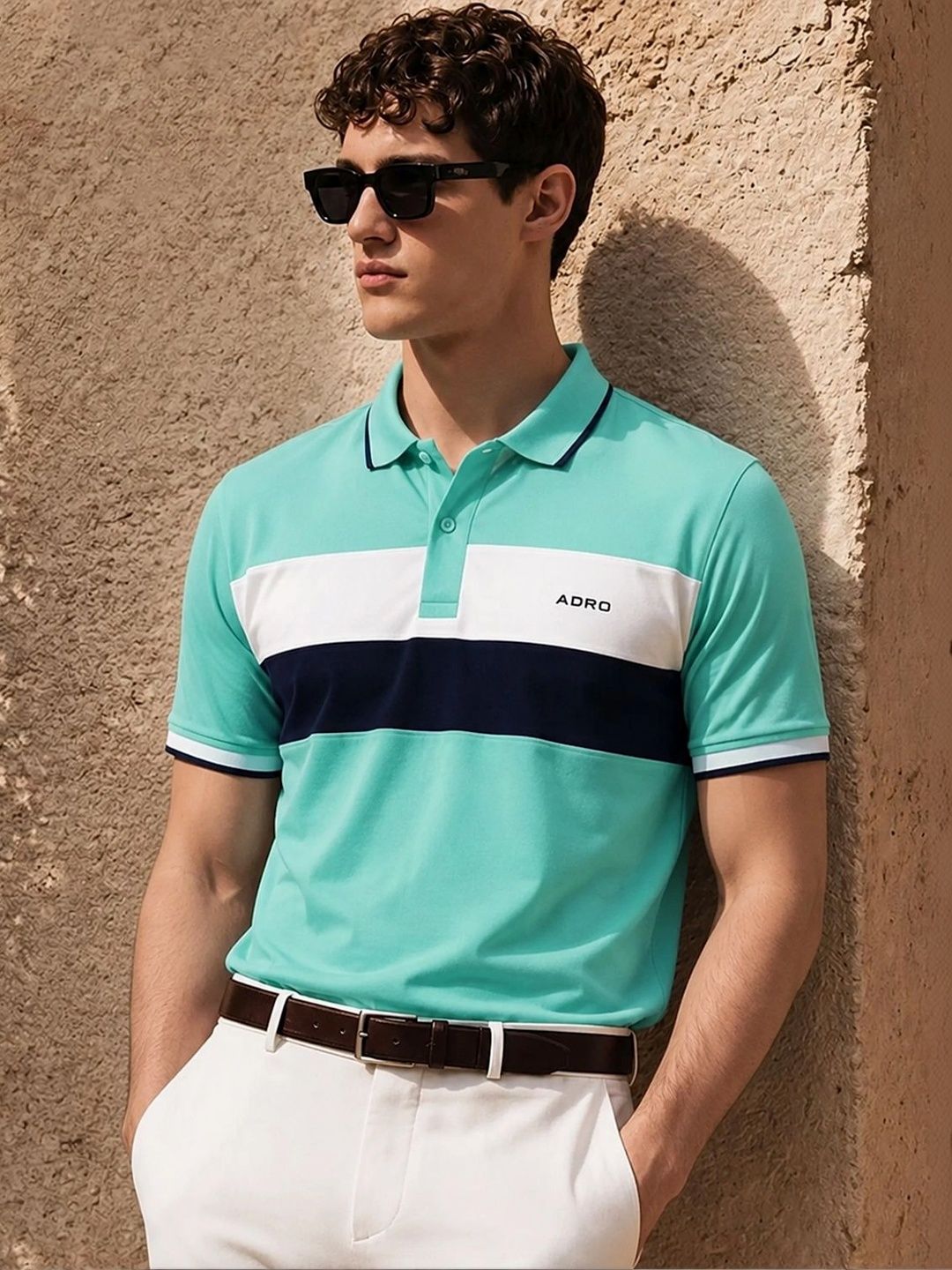Baju-T Kolar Polo Berkolar ADRO Lelaki
