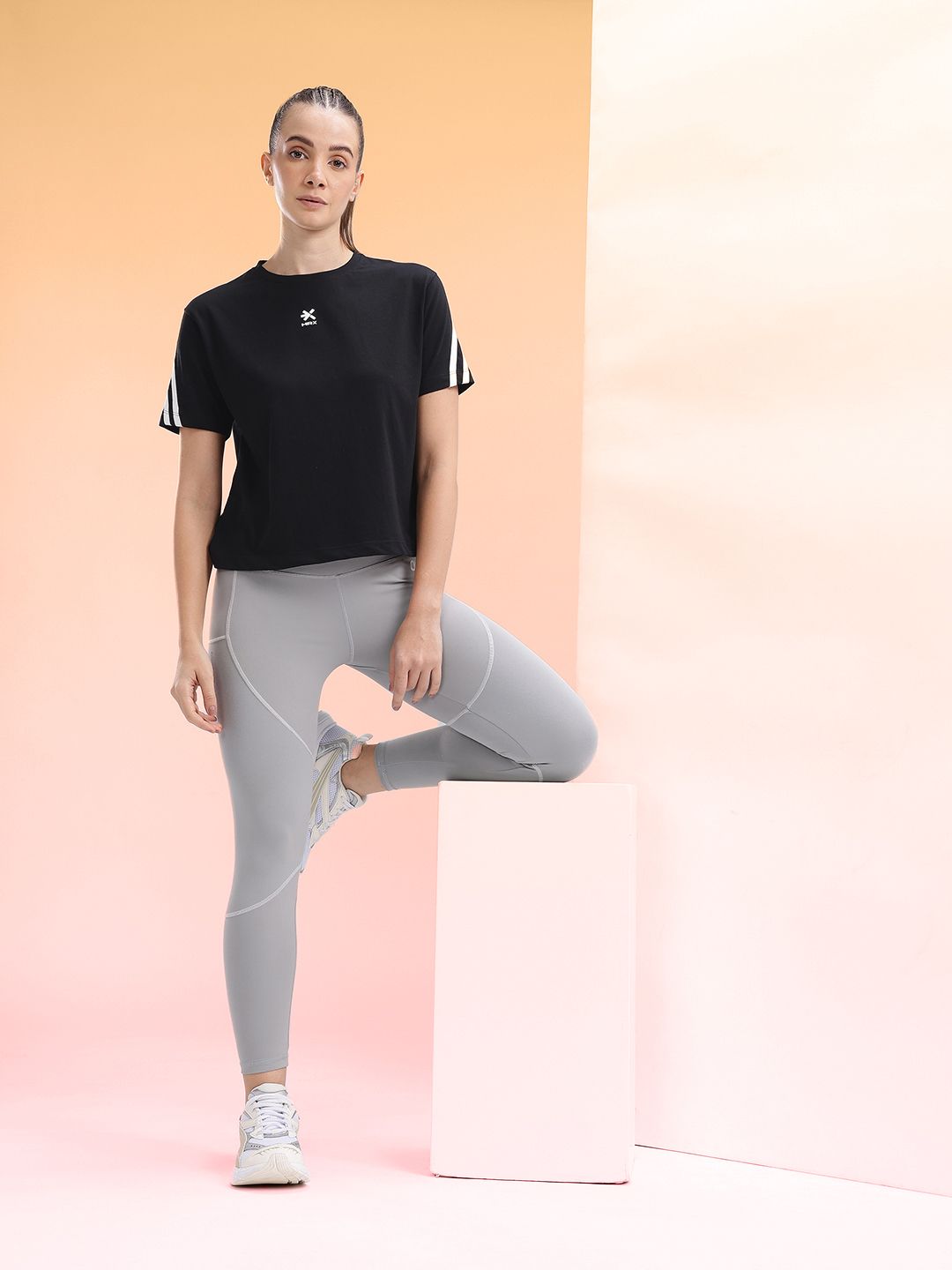 HRX by Hrithik Roshan Women Solid Lifestyle T-shirt