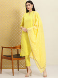 House of Pataudi Women Jashn Kurta With Trousers & Embroidered Dupatta