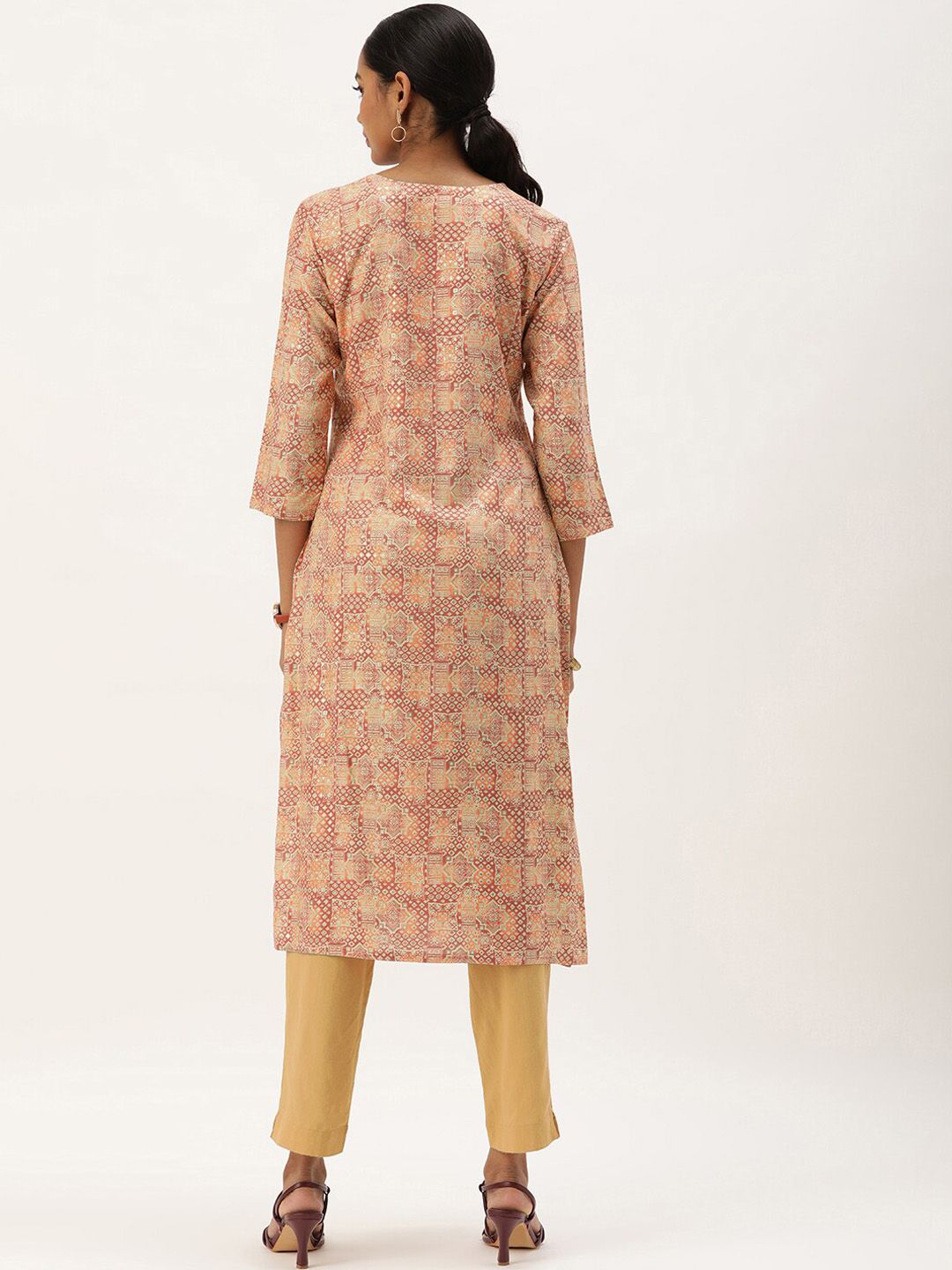 KALINI Ethnic Motifs Printed Straight Kurta