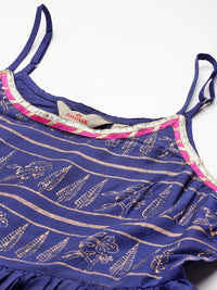 Anouk Tyohaar Collection Printed Gotta Patti A-Line Kurta