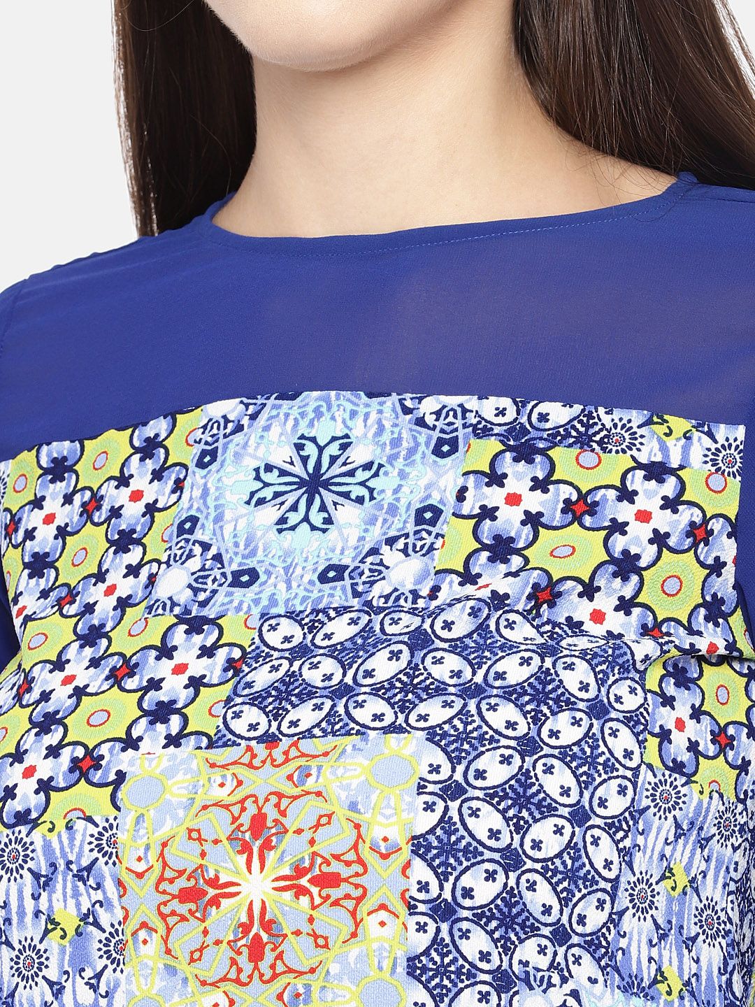 AND Blue Printed Tunic