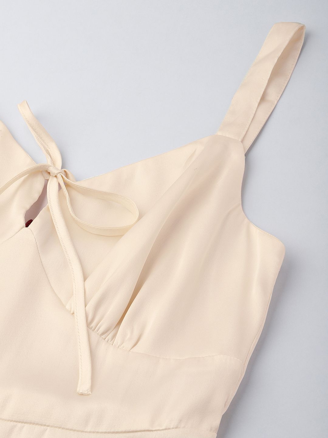 DressBerry Porcelain White Girlcore Edit Satin Midi Dress