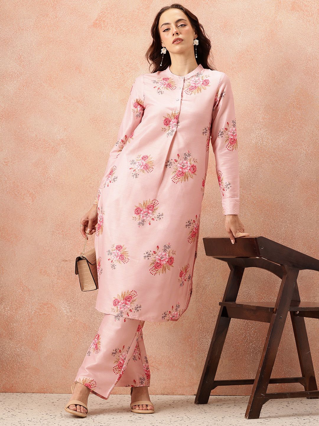 all about you Floral Print Kurta with Trousers