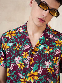 DENNISON Floral Printed Oversized Casual Shirt