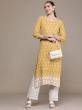 Anouk Women Ethnic Motifs Embroidered Straight Kurta