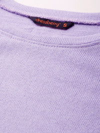 DressBerry Contrast Sleeves Acrylic Pullover