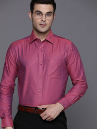 Raymond Men Pink Slim Fit Opaque Formal Shirt