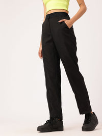 Women Soft Edgy Meets Chic High-Rise Trousers