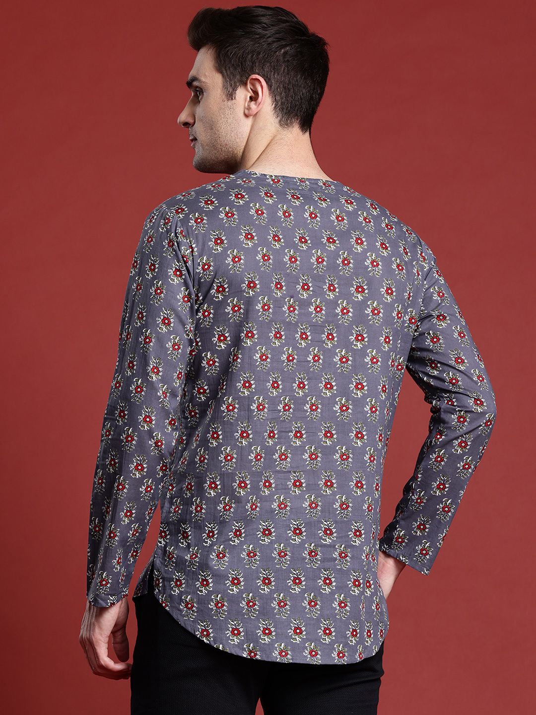 Anouk Men Ethnic Motifs Printed Pure Cotton Kurta