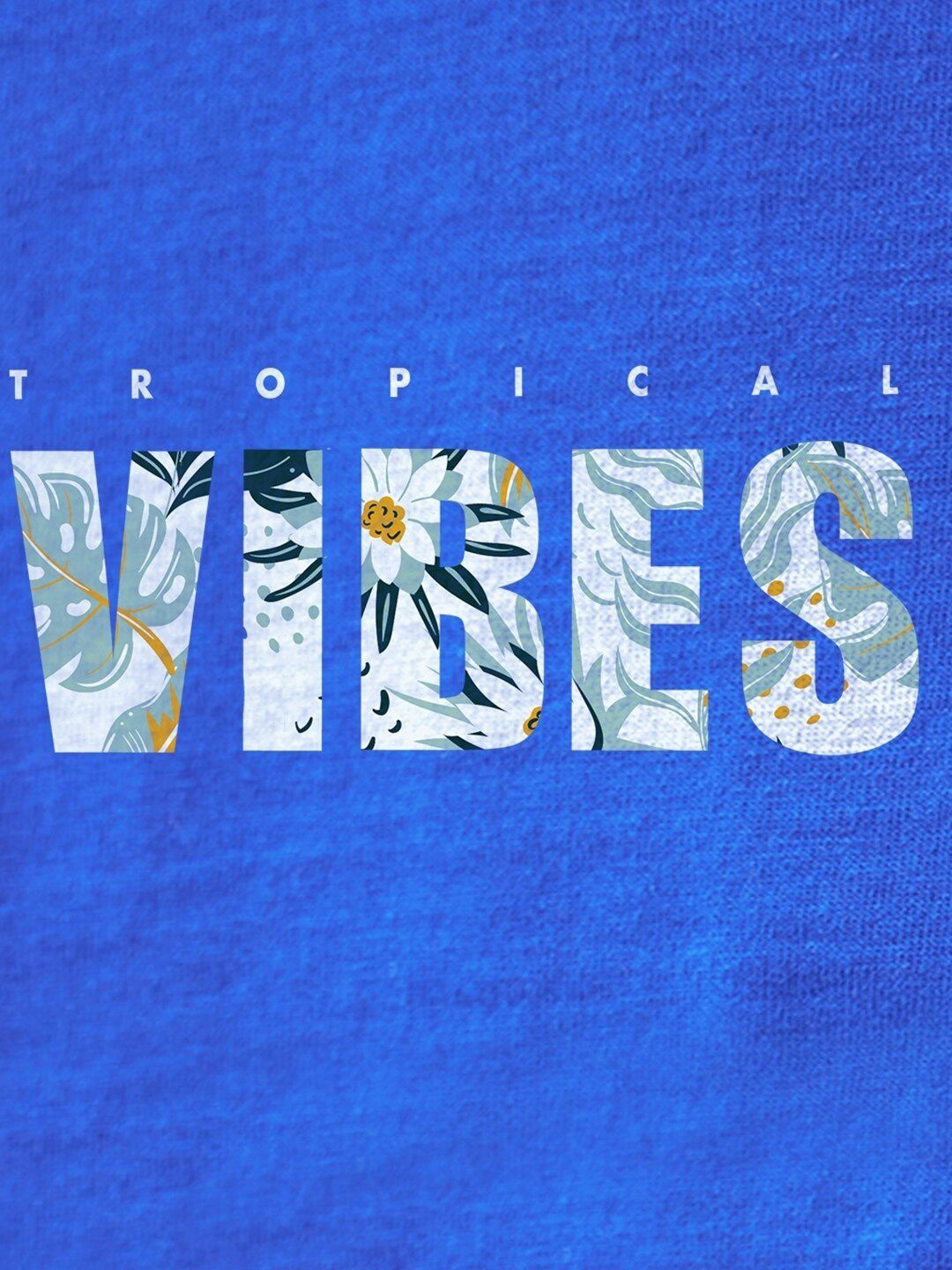 Bewakoof Tropical Vibes Printed Drop-Shoulder Sleeves Oversized Pure Cotton T-shirt