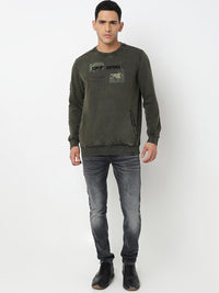 SPYKAR Typography Printed Pullover Sweatshirt