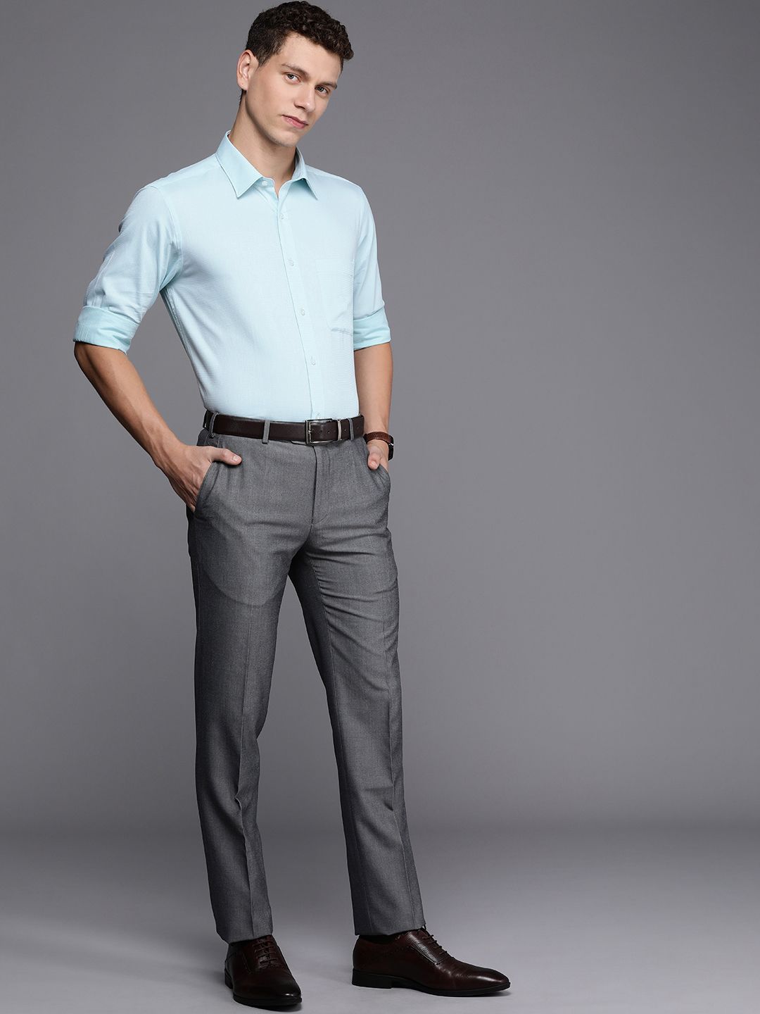 Raymond Slim Fit Opaque Pure Cotton Formal Shirt