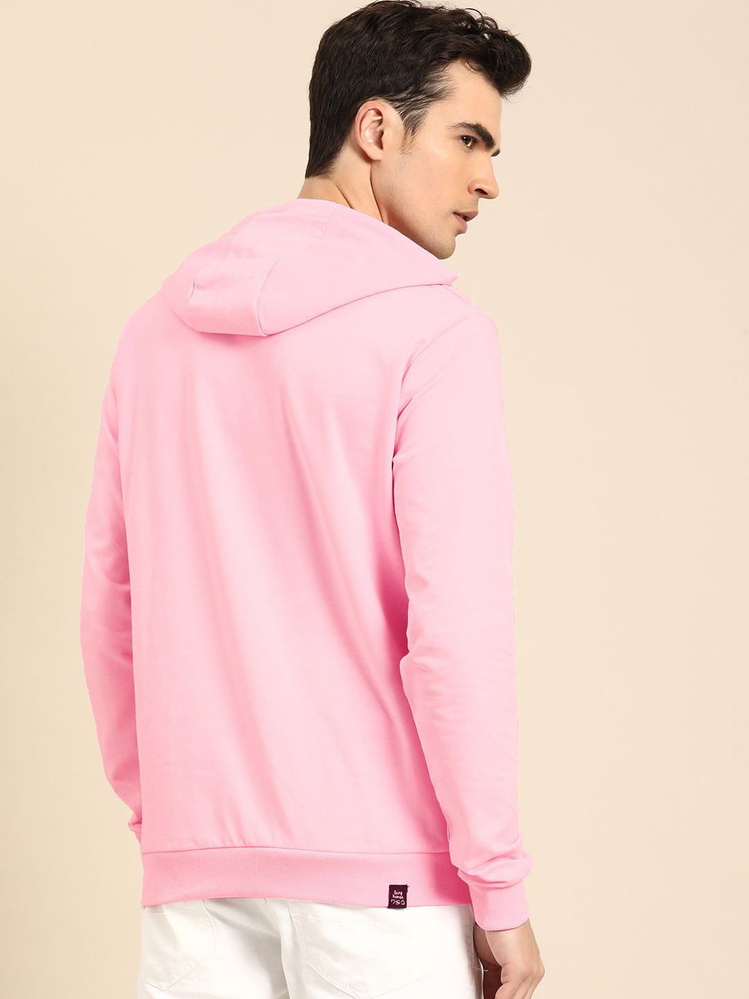 Being Human Men Brand Logo Print Hooded Pure Cotton Sweatshirt