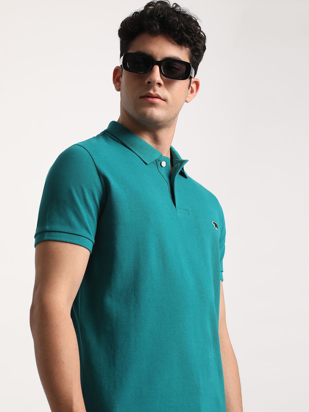 THE BEAR HOUSE Men Solid Regular Fit Cotton Polo Collar T-Shirts