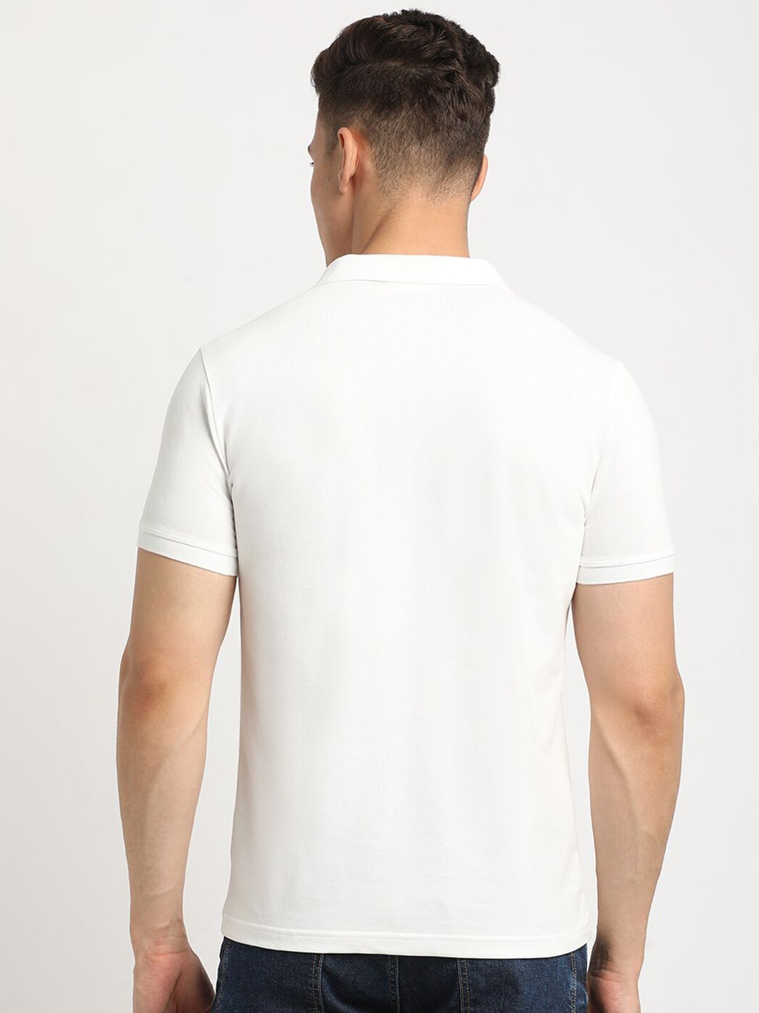 THE BEAR HOUSE Polo Collar Short Sleeves Slim Fit T-shirt