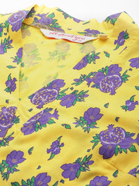 all about you Floral Printed Straight Kurta