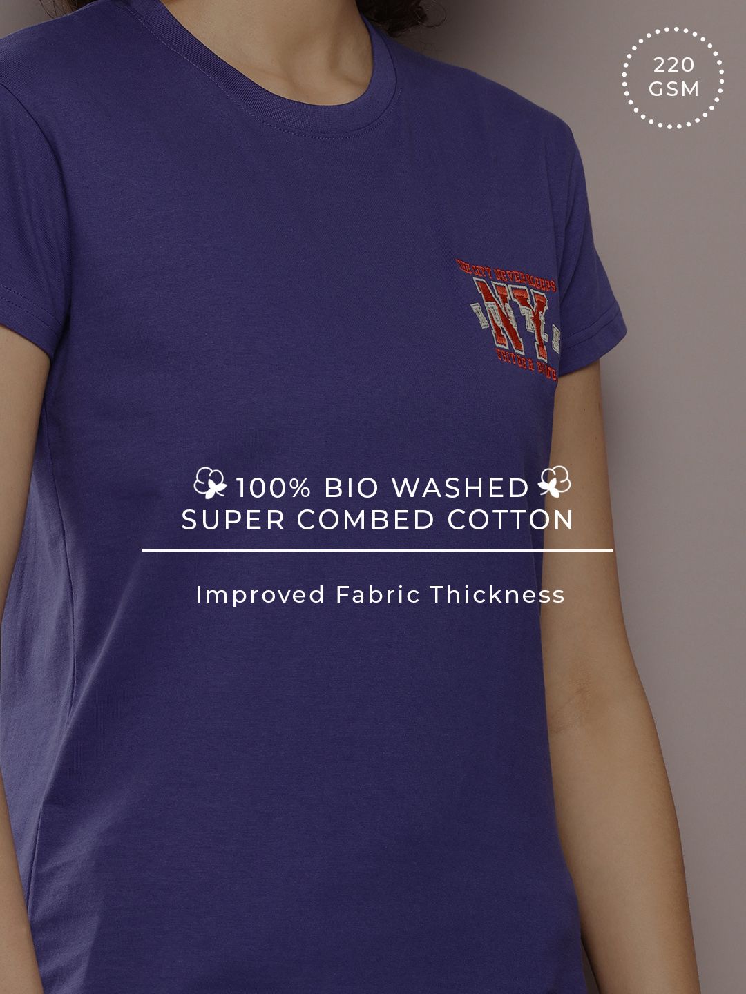 DILLINGER Pure Cotton T-shirt With Embroidered Detail