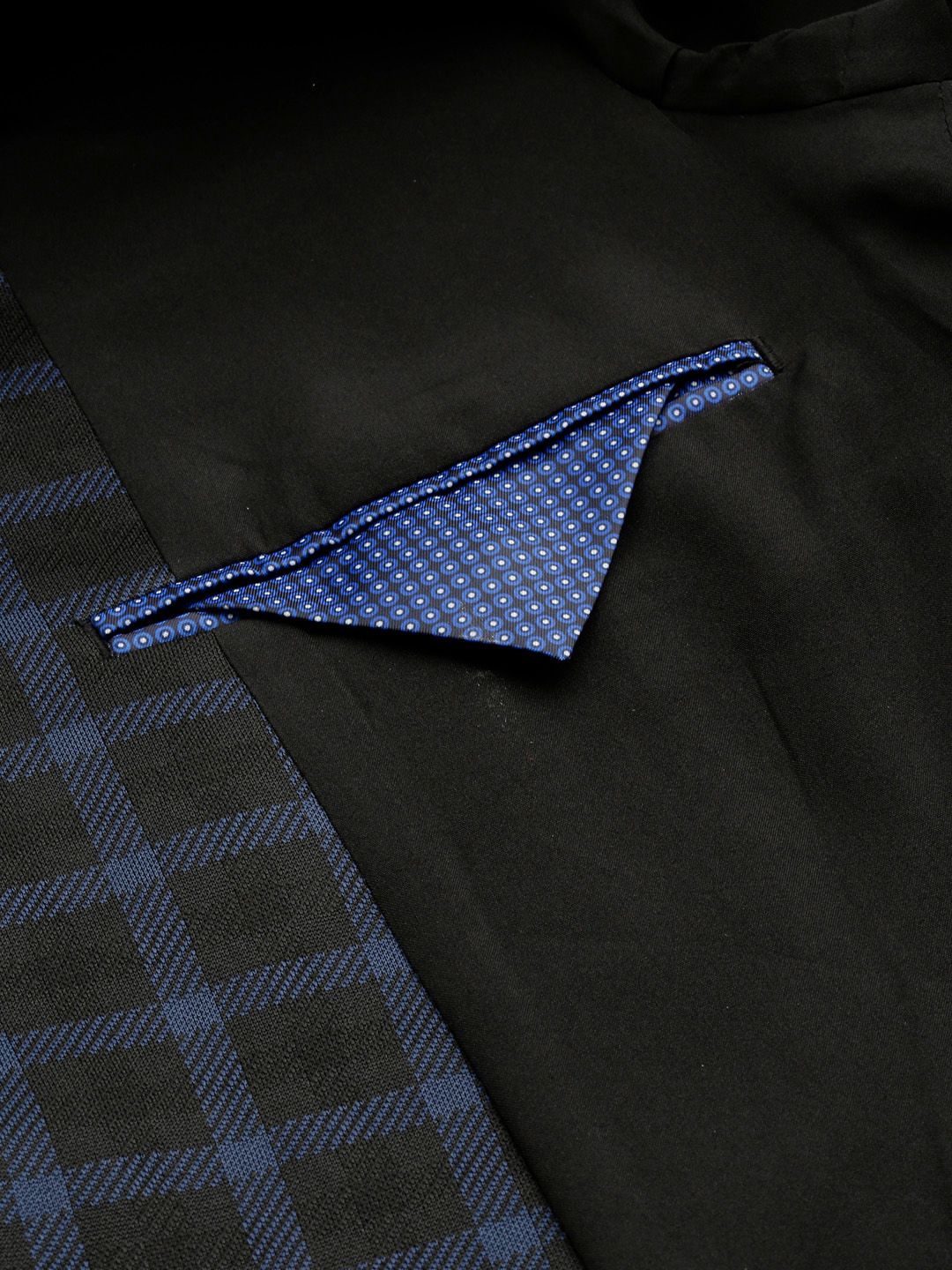 Park Avenue Checked Notched Lapel Slim Fit Single Breasted Formal Blazer