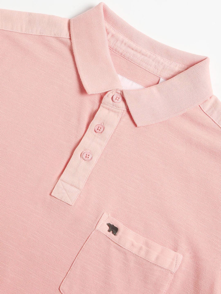 THE BEAR HOUSE Men Solid Regular Fit Polo T-shirt