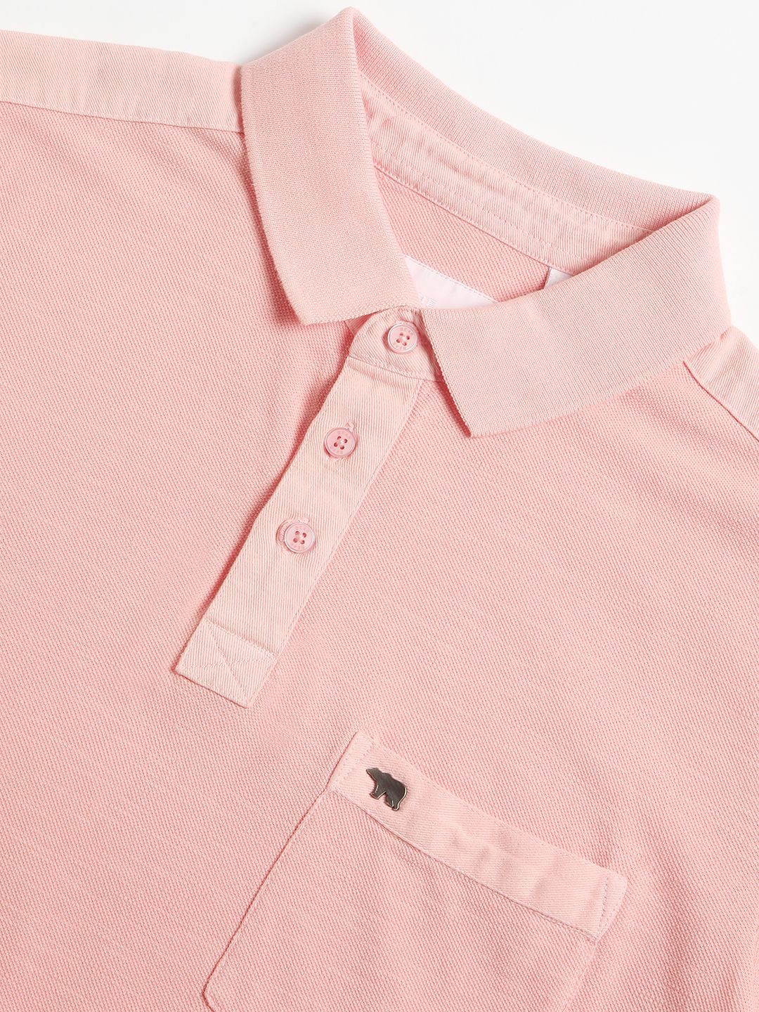 THE BEAR HOUSE Men Solid Regular Fit Polo T-shirt