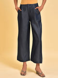 W Women Teal Blue Comfort Culottes Trousers