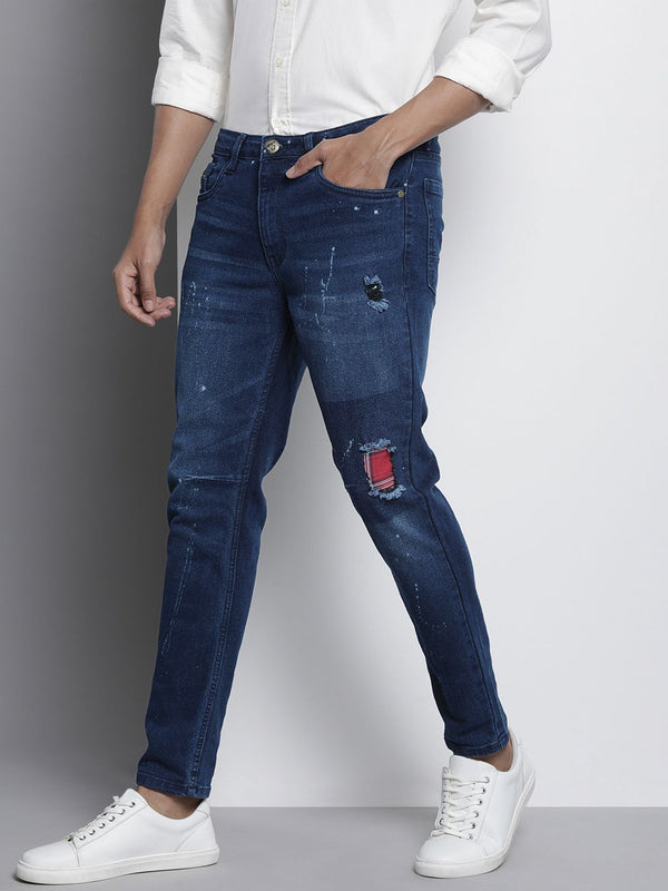 The Indian Garage Co Men Highly Distressed Light Fade Stretchable Jeans