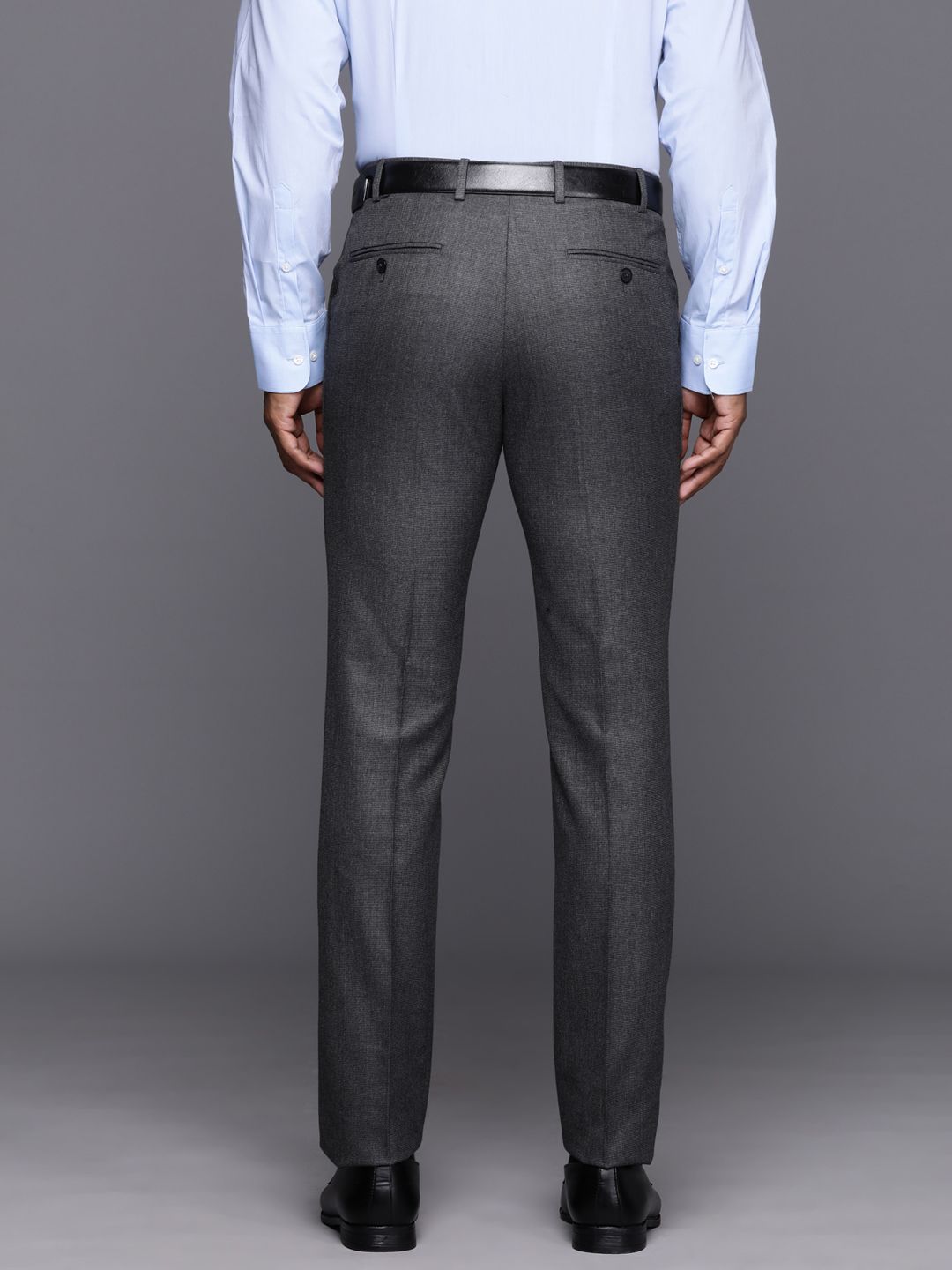 Raymond Men Textured Slim Fit Trousers
