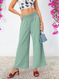 DressBerry Women Smocked Flared Fit Trousers